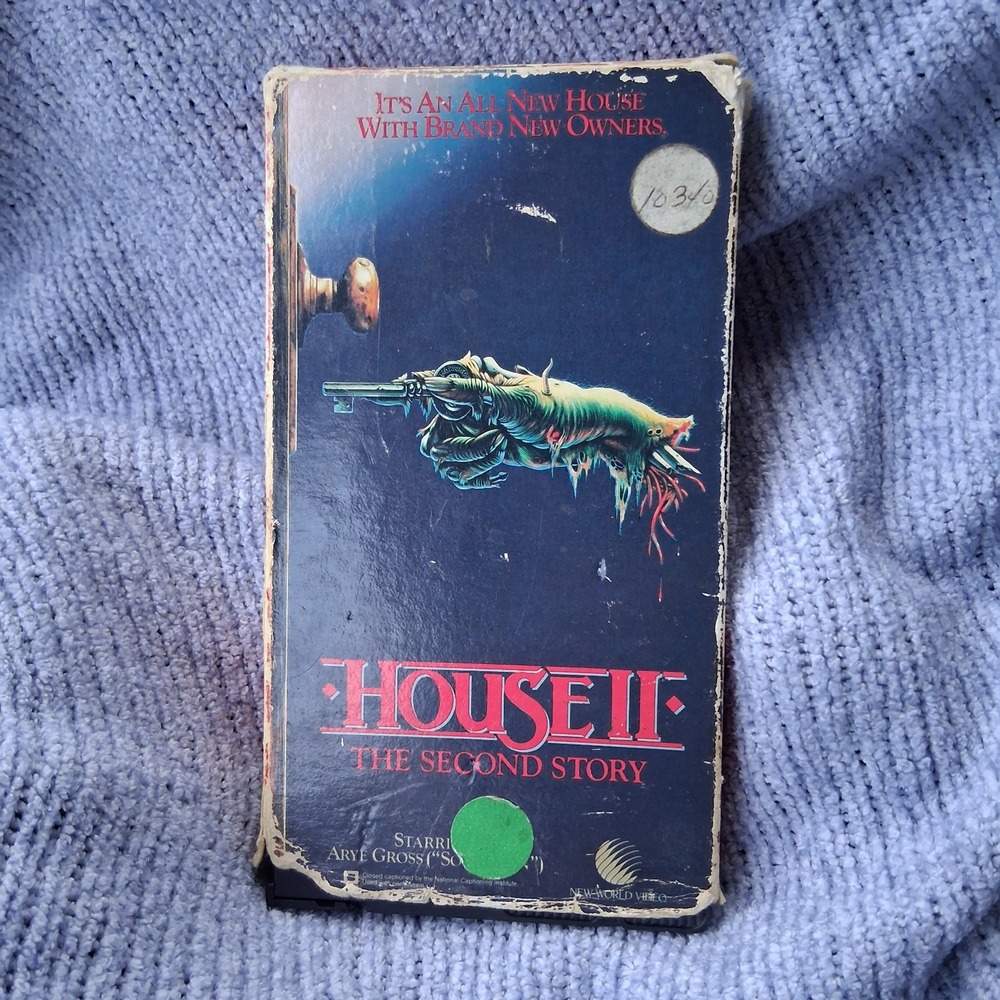 1987 House 2 The Second Story VHS Tape Horror New World Video Release RARE OOP